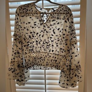 Black and white blouse